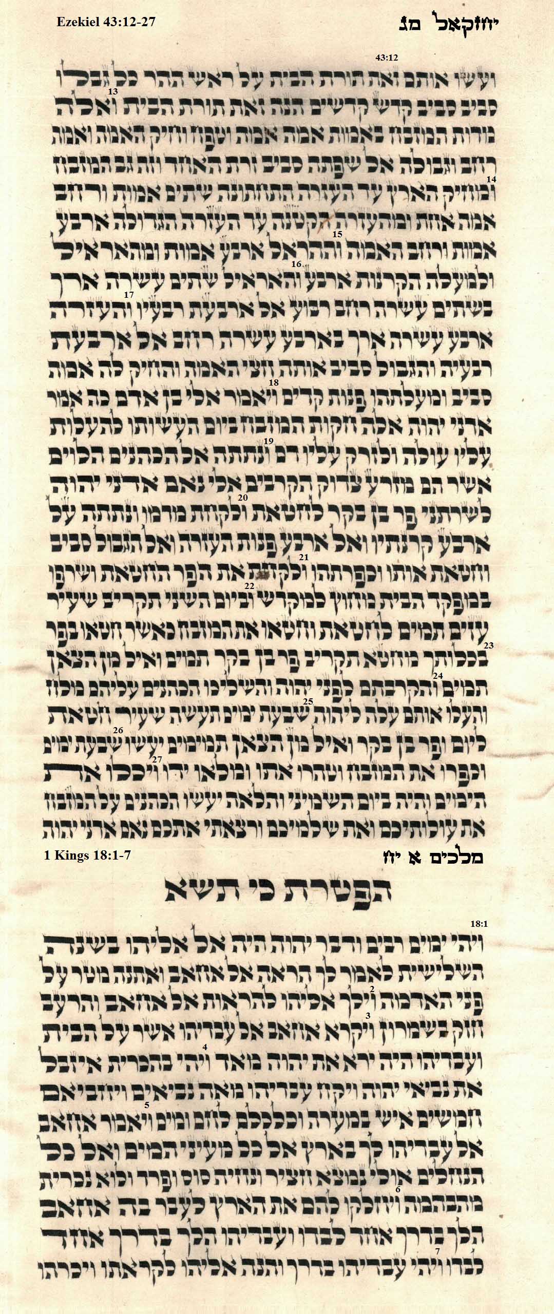 Haftarah Scroll Scans | BethIsraelNow