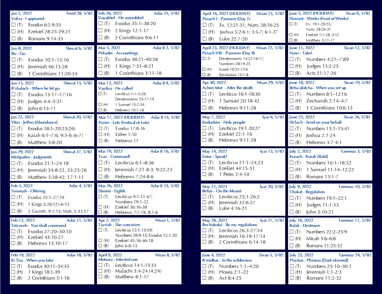 Bible Reading Plan | BethIsraelNow